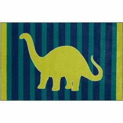 Discount 😉 Mohawk Home Friendly Dinosaur Blue Area Rug 🔔