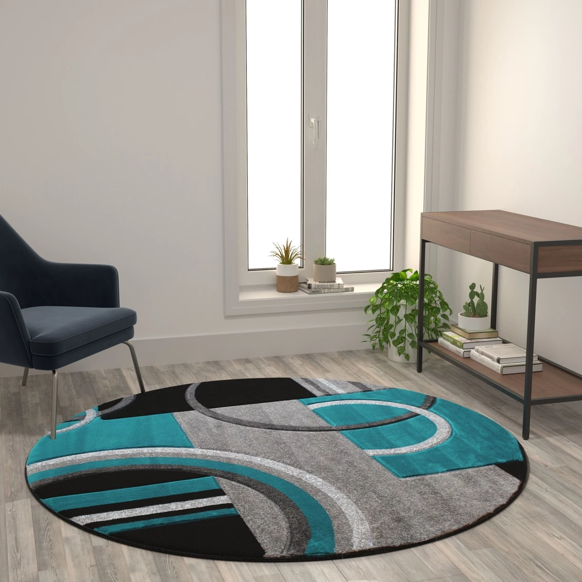 Promo ๐ Flash Furniture Audra Collection Abstract Area Rug - Olefin Rug With Jute Backing - Entryway, Living Room Or Bedroom ๐ - Image 2