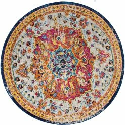 New ❤️ United Weavers Abigail Aviana Round Rug 7 Ft. 10 In. Dia. 🌟