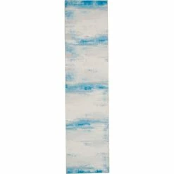 Wholesale 👏 Linon 2 X 8 Ft. Tiana Ivory/Blue Washable Rug 🛒