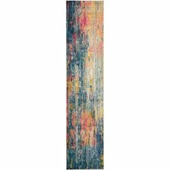 Best Sale ✨ Nourison Celestial CES09 BLYEL 2 Ft. 2 In. X 7 Ft. 6 In. Abstract Rug 🧨