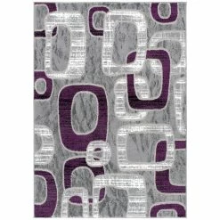 Best deal 👍 L'Baiet Emberly Purple Geometric Rug 😀