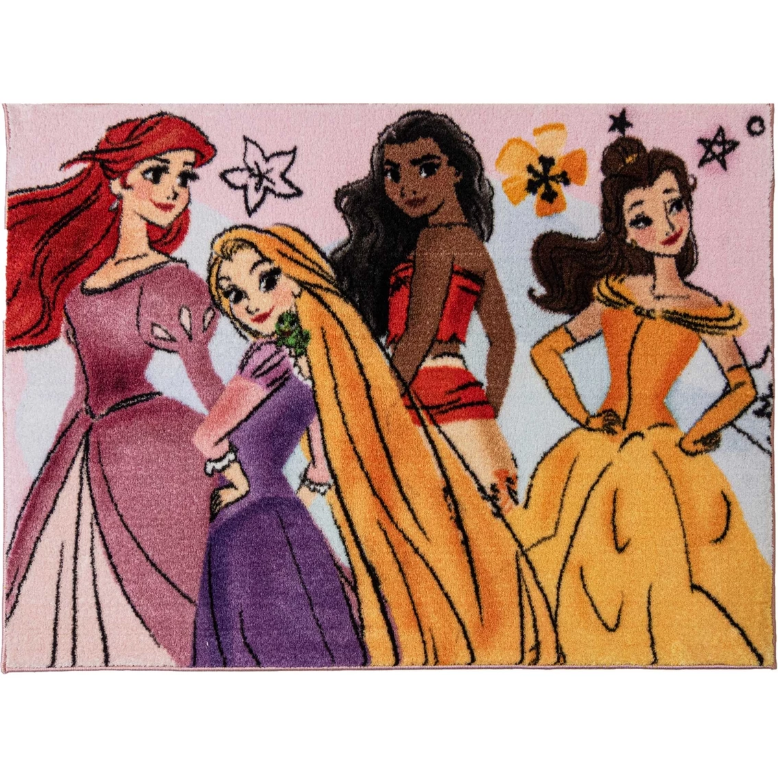 Flash Sale 🔥 Disney Princess Watercolor 40 X 54 Accent Rug ✔️ 3 Flash Sale 🔥 Disney Princess Watercolor 40 X 54 Accent Rug ✔️