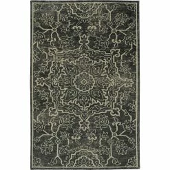 Buy 🌟 Kaleen Knotted Earth Collection Oriental Charcoal Rug 🥰