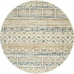 Best Pirce 🌟 Kaleen Dasha Multi Colored 6 Ft. 7 In. Round Rug ✨
