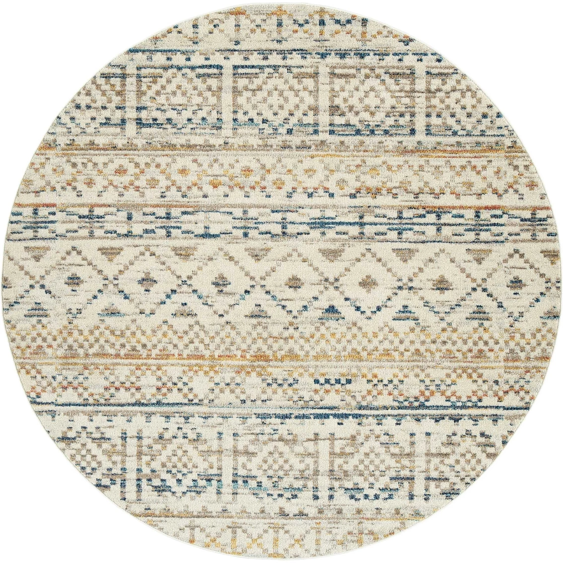 Best Pirce 🌟 Kaleen Dasha Multi Colored 6 Ft. 7 In. Round Rug ✨