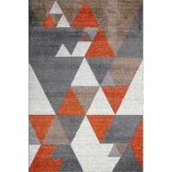 Cheap 👍 L'Baiet Emani Orange Geometric Area Rug 🔔