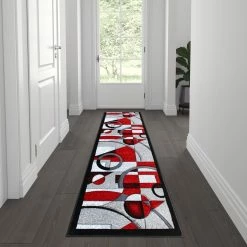 Best reviews of ⌛ Flash Furniture Elias Collection Geometric Abstract Area Rug - Olefin Rug With Jute Backing - Hallway, Entryway, Or Bedroom ✔️