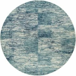 Coupon ✔️ Kaleen Dasha Blue 6 Ft. 7 In. Round Rug ✨