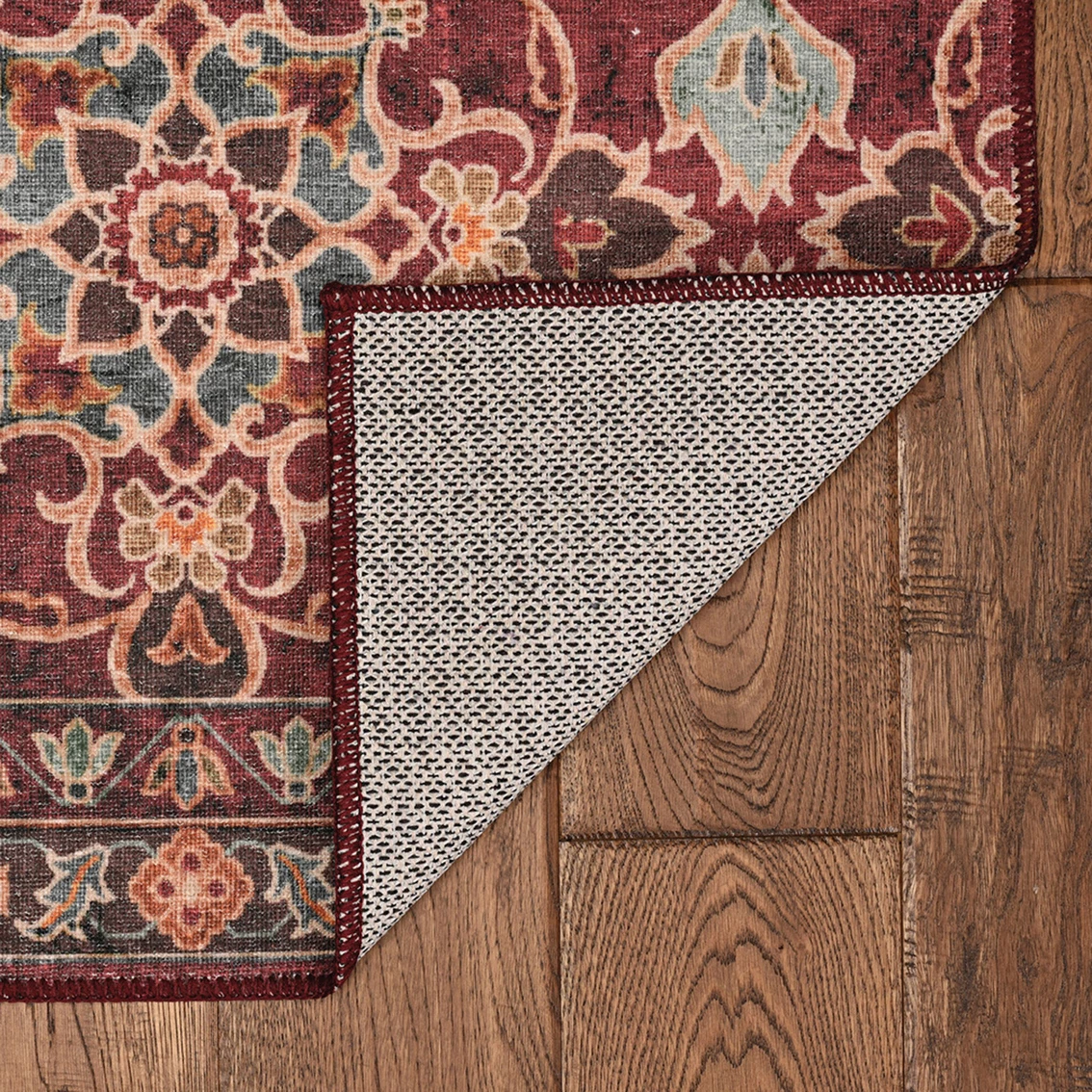 Outlet โ๏ธ Linon Washable Rug Neil Garnet/Ivory 2 Ft. X 8 Ft. ๐ - Image 4