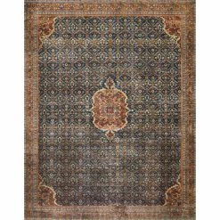 Budget ❤️ Loloi Layla Printed Blue & Spice Persian Style Rug 🛒