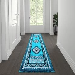 Coupon 🥰 Flash Furniture Ventana Collection Southwest Area Rug - Olefin Rug With Jute Backing - Hallway, Entryway, Bedroom, Living Room 🔥