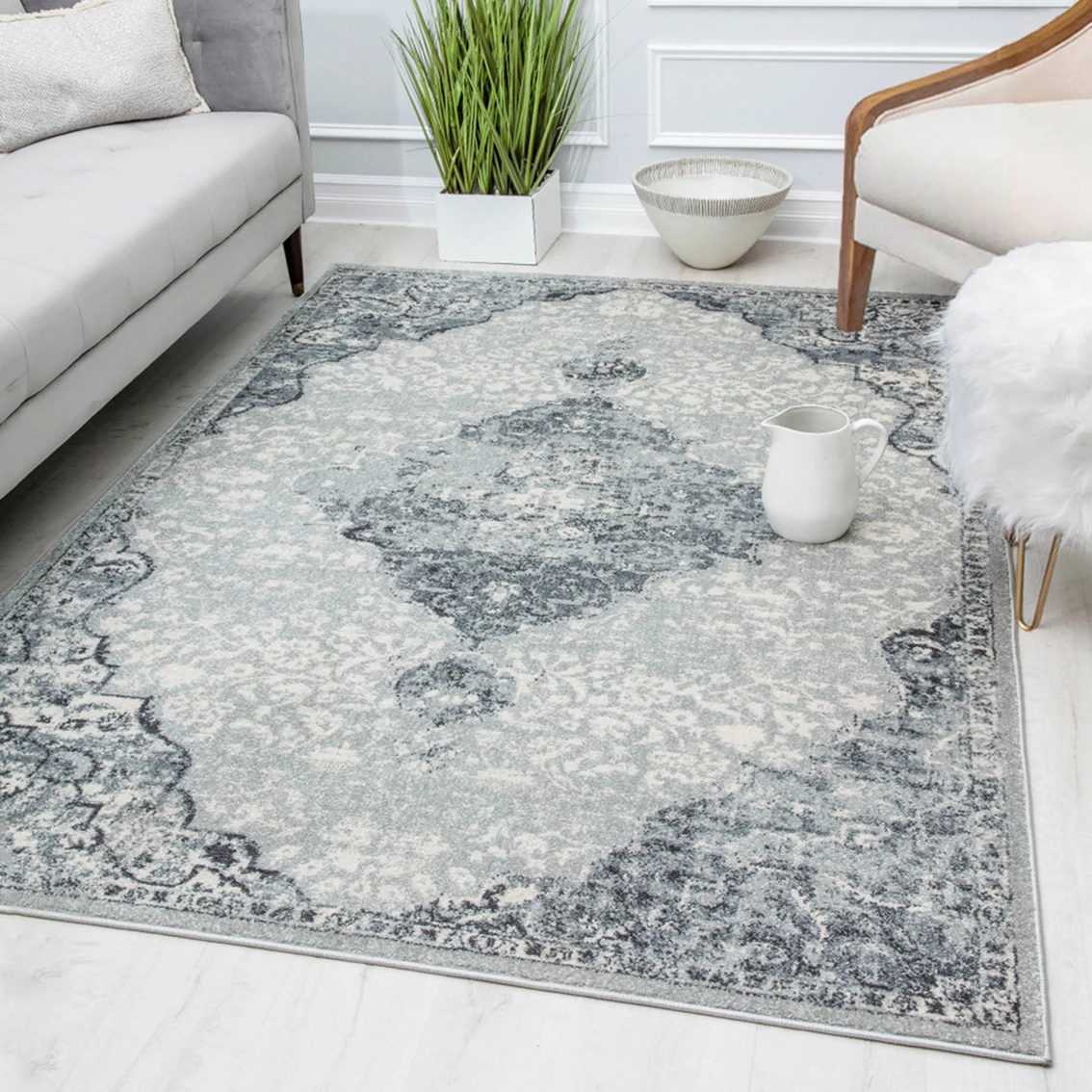 Best deal ⌛ Rugs America 2 Ft. 6 In. X 8 Ft. Harper Spring Snowflake Transitional Vintage Rug 😀 - Image 2