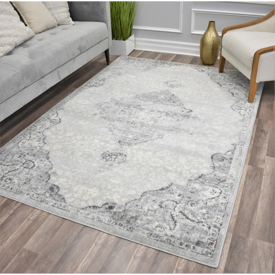 Best deal ⌛ Rugs America 2 Ft. 6 In. X 8 Ft. Harper Spring Snowflake Transitional Vintage Rug 😀 - Image 6