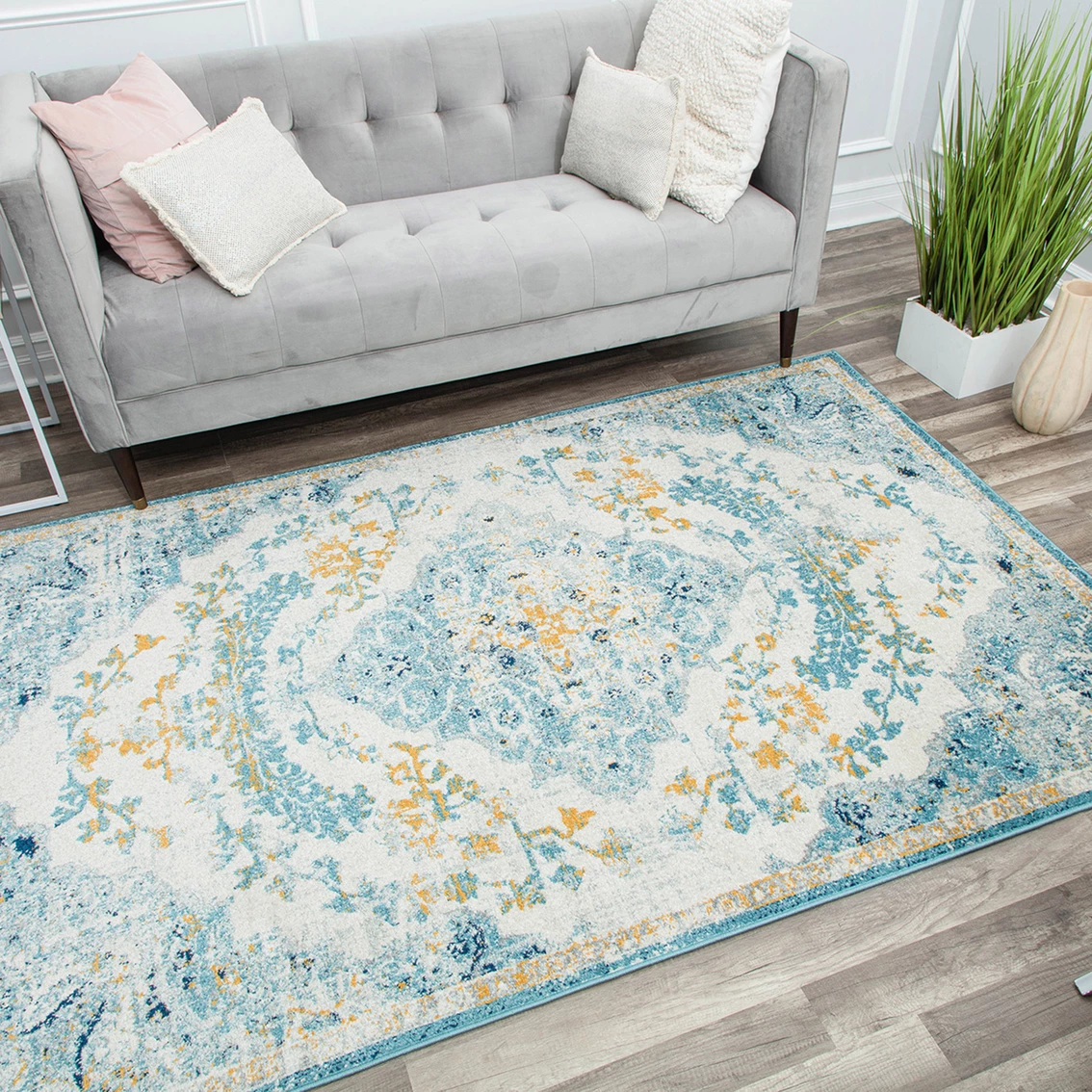 Coupon ⭐ Rugs America Harper Fresh Chicory Transitional Vintage Area Rug 👏 - Image 3