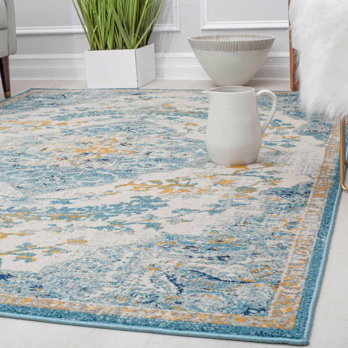 Coupon ⭐ Rugs America Harper Fresh Chicory Transitional Vintage Area Rug 👏 - Image 5