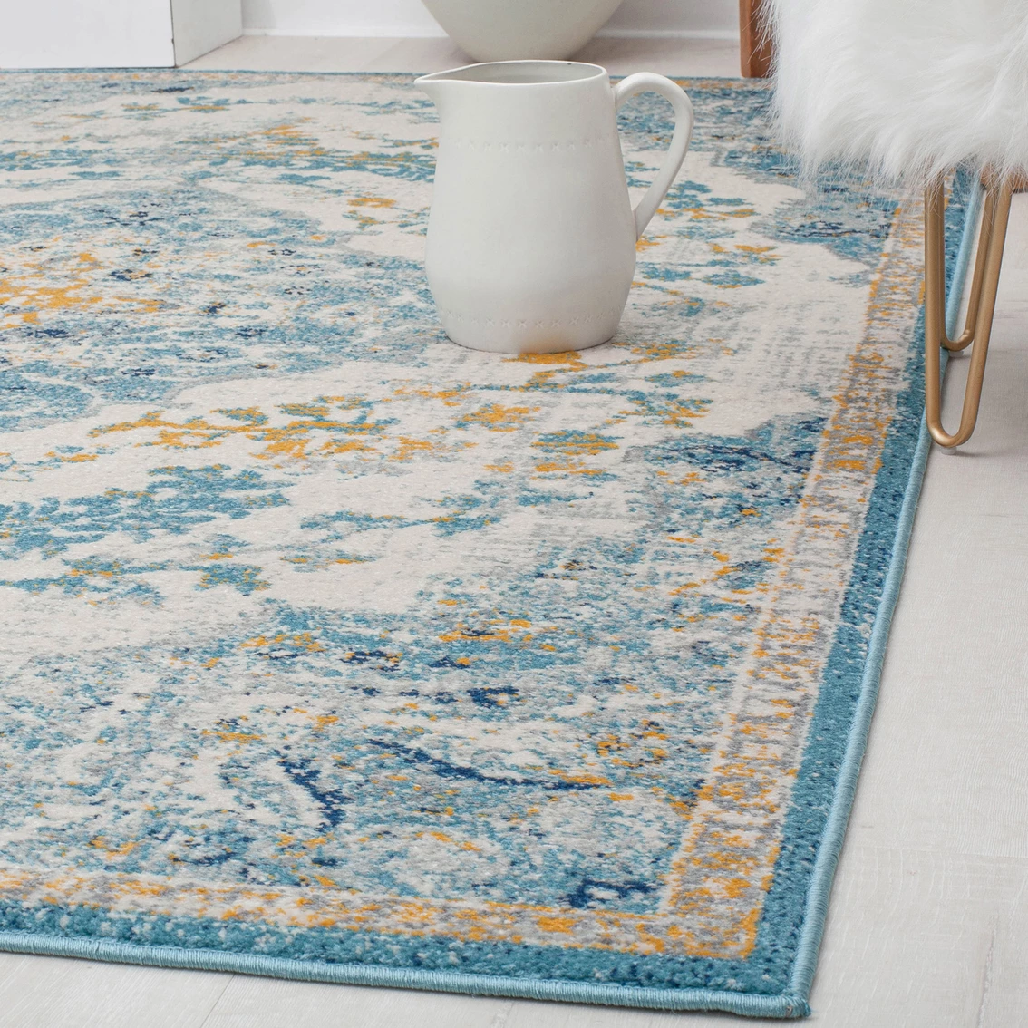 Coupon ⭐ Rugs America Harper Fresh Chicory Transitional Vintage Area Rug 👏 - Image 6