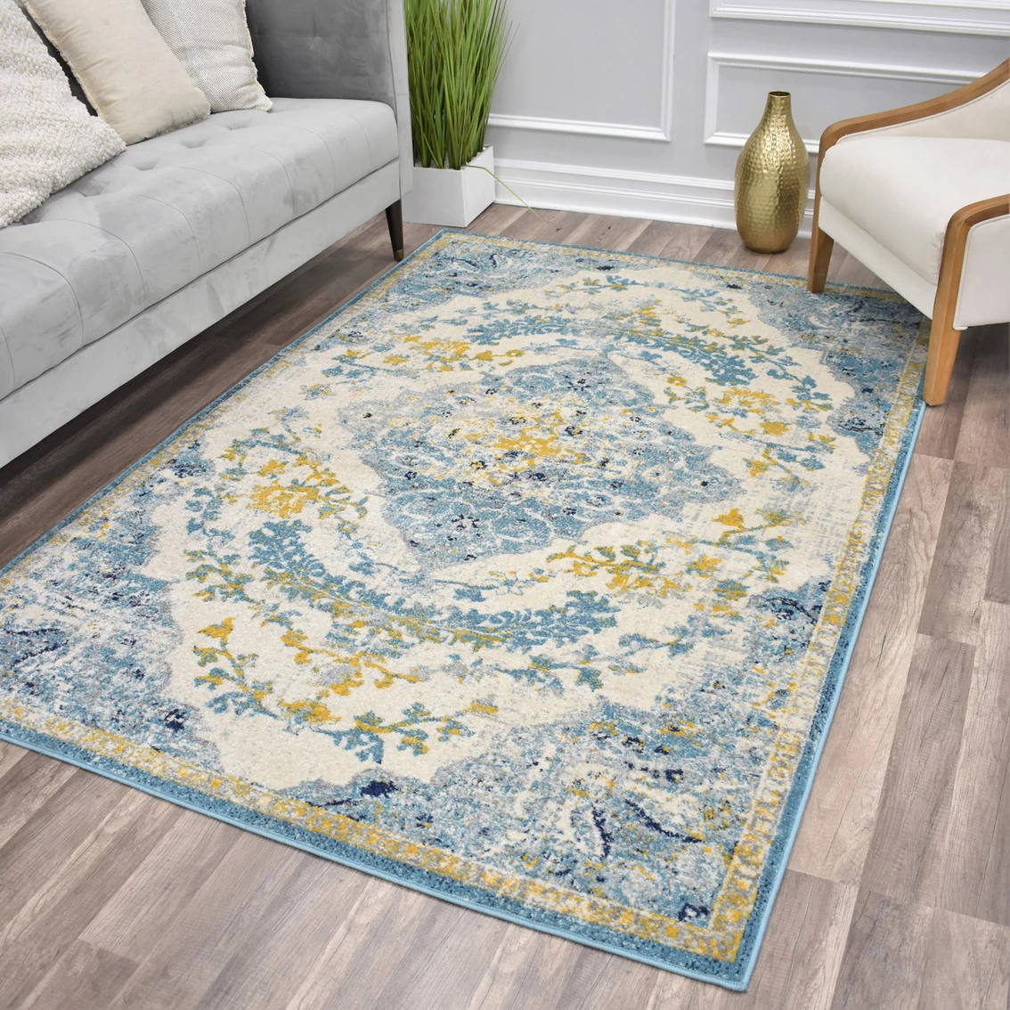 Coupon ⭐ Rugs America Harper Fresh Chicory Transitional Vintage Area Rug 👏 - Image 7